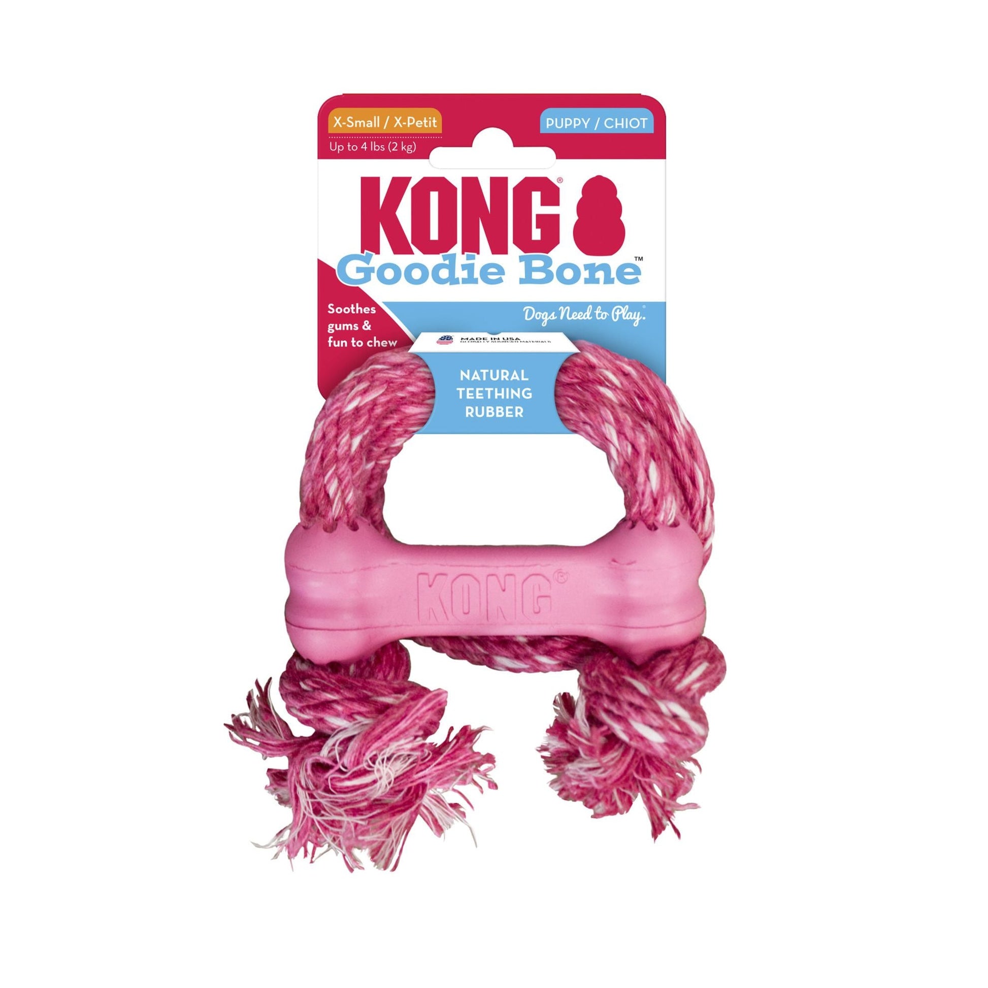 KONG® Puppy Goodie Bone avec corde - Le Royaume de Lecki