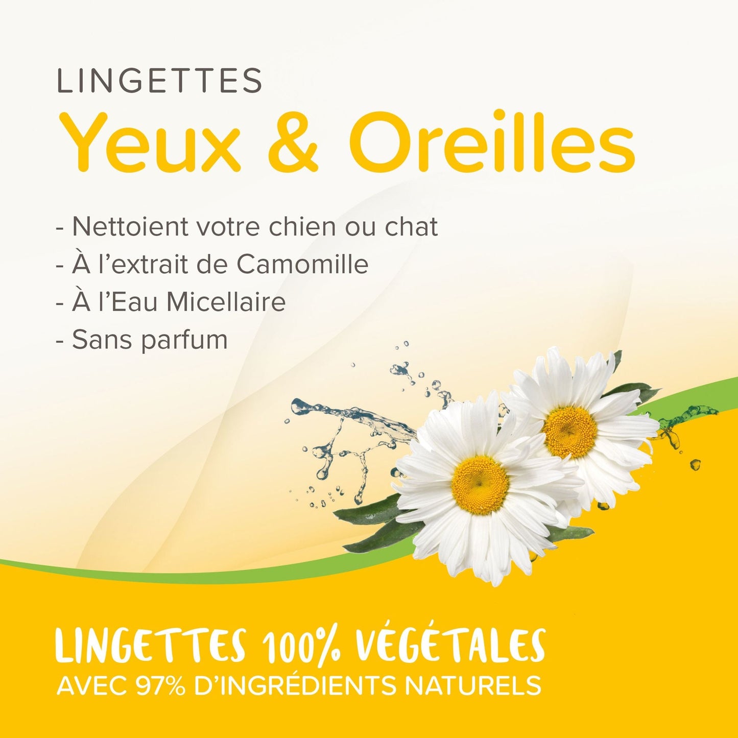 Lingettes végétales oreilles et yeux Beaphar - Le Royaume de Lecki